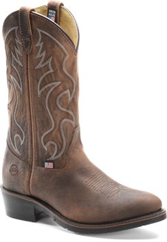 Brown Double H Boot 12 Inch ST AG7 Work Western